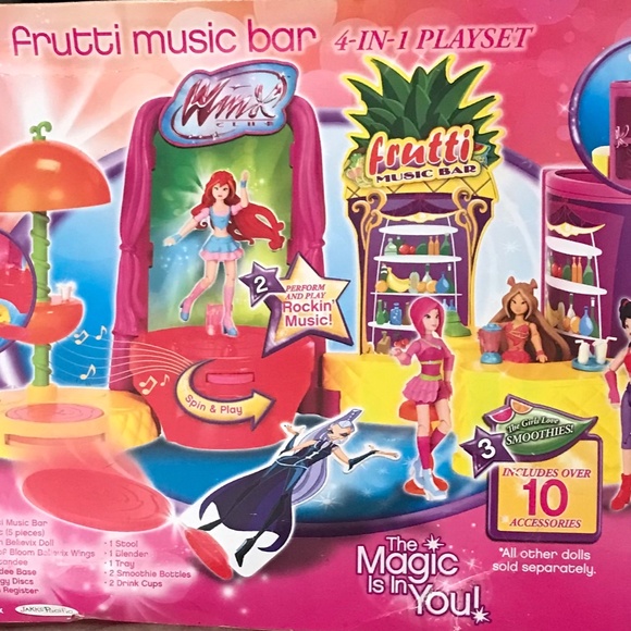Nickelodeon Winx Frutti Music Bar 4 in 1 Playset 20 Pieces - Picture 4 of 12